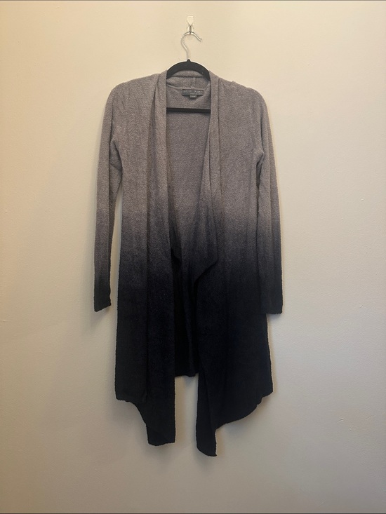 Barefoot Dreams Sweaters - Barefoot Dreams Gray to Black Ombre Open-Front CozyChic Lite Cardigan Sz S/M